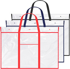 3 Pack Large Poster Storage Bag, Bulletin Board Holder Art Portfolio Case PVC Ar