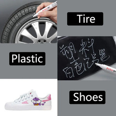White Gel Marker Pen 2.0mm Waterproof Oily DIY Graffiti Sketching Stationery