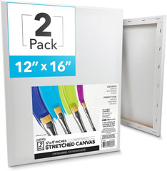 Stretched Canvas for Painting, 12X16 Canvas, 2-Pack Framed | Blank Canvas, Premi