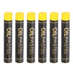 6Pcs, Oil Pastels Soft Oil Chalk Pastels Color Crayons Yellow