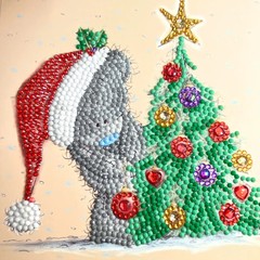 CraftBuddyUS CCK-MTY135: Season Sparkle Tatty Teddy Crystal Art Card Kit 18x18cm