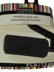 Art Mind Large Stencil Brushes and Sponge Roller Crafting Paint 3Pc Lot