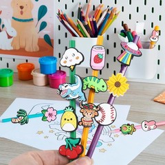 80pcs Cute Pencil Toppers,Pen Toppers Charms Decorations Clips Bulk Animal Pe…