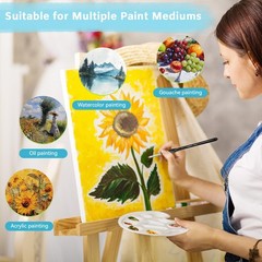 8 pcs Miniature Detail Paint Brushes Set – Precision Round, Miniature, Black