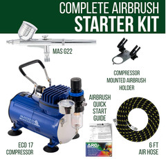 Kit Profesional de Aerografía con Compresor y Boquilla 0.3 mm