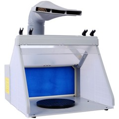 Portable Airbrush Spray Booth Kit with 3 LED Lights & 360° Turntable