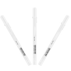 3Pack 0.8mm Fine F Tip White Gel Ink Marker Pen Drawing Art Sketching Painting