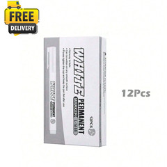 White Permanent Paint Marker Pen Waterproof Oil-Based Wood Fabric Metal Glass