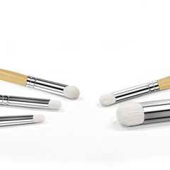 Drybrush Set, 5 Sizes Miniature Paint Brushes, Multipurpose, Animal Hair, White,
