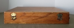 Vintage Wooden Art Box Artist Divided Suitcase Carry Case