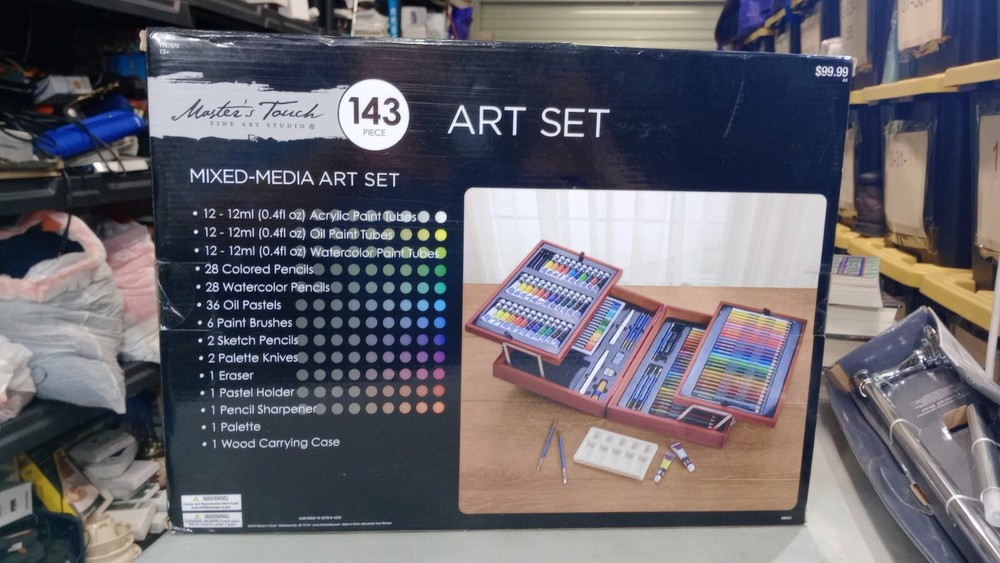 Master’s Touch Fine Art Studio 143 Piece Sketching Art Carry Case Set Sealed