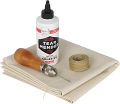 DIY Canvas Repair Kit with 6oz Tear Mender Glue & Quilting Thread