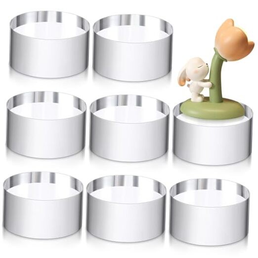 8 Pcs Acrylic Round Blocks for Display Clear Polished Blocks 2 x 2 x 1 Inches
