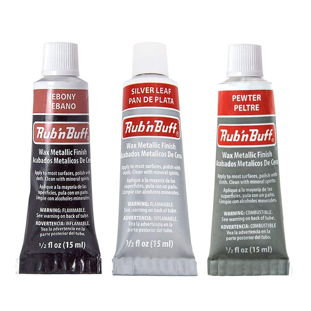 F|S FRAMER SUPPLY Amaco Rub ‘N Buff Wax 1 Count (Pack of 3), 3 Grey Set