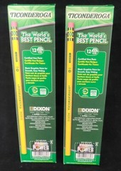 Ticonderoga Pencils, Wood-Cased #2 HB Soft With Eraser, 24 Count *FAST SHIPPING*