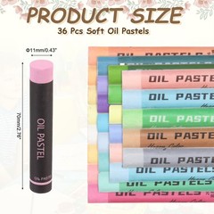 Soft Oil Pastels, Oil Pastel Crayons Blendable(Pink, Pack of 36)