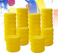 50 Pack Round Paint Sponges,2.9 inch Painting Sponge,Yellow Artist Sponge for…