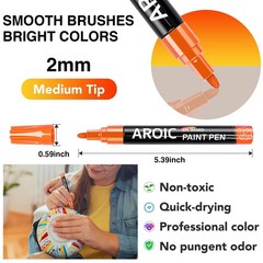 AROIC 48 Pack Oil-Based Paint Markers Medium Tip 1 Count (Pack of 48), 48pcs