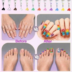 Nails Art Marker Set 12 Colors Water-Based Quick Dry Nail Polish Pens