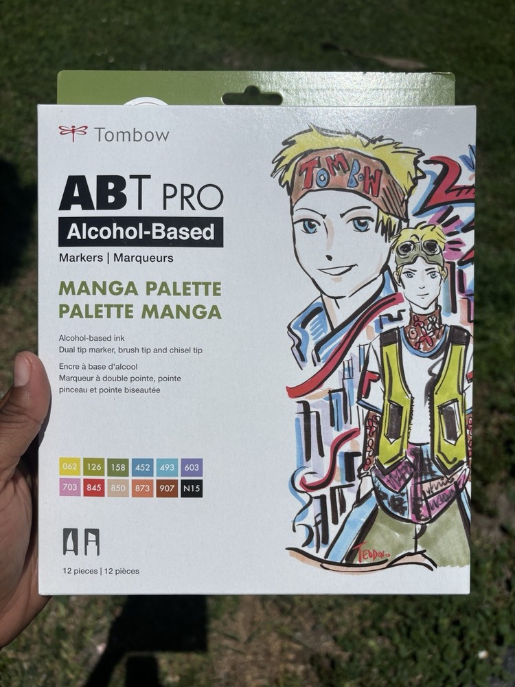 Tombow ABT PRO Alcohol-Based Art Markers, Manga Set 12 Pack