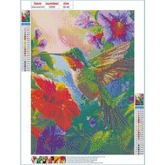 DPHERO Hummingbird Diamond Painting Kits for Beginners 20 cm x 30 cm, USYZ593