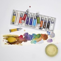 WINSOR NEWTON Cotman Watercolor 12 Tube Set 8ml Excellent Color Quality