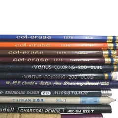 Vintage Artist Pencil Lot Col-Erase Eberhard Faber Venus Conté Charcoal Drafting