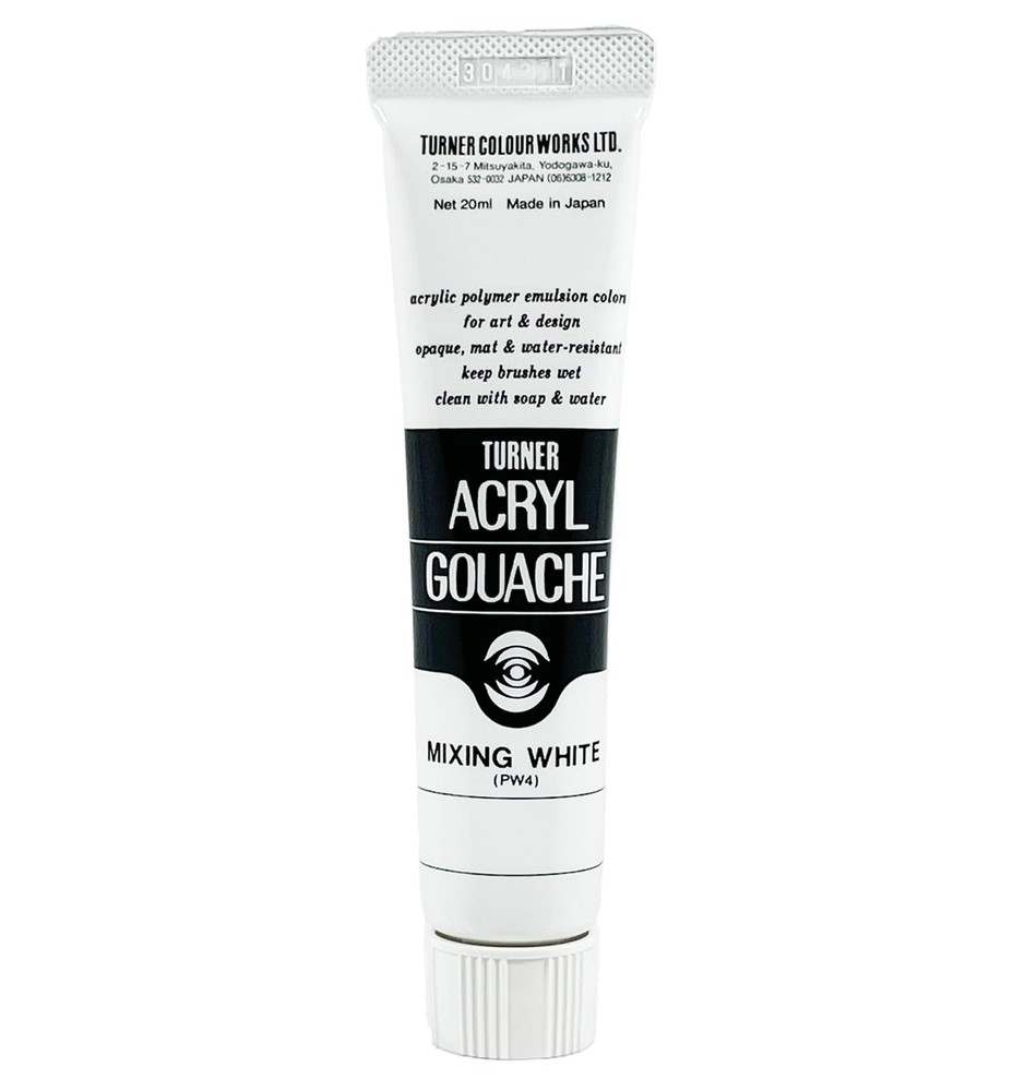 Acryl Gouache Artist Acrylic Paint Single 20 ml Tube Mixing White Art DIY