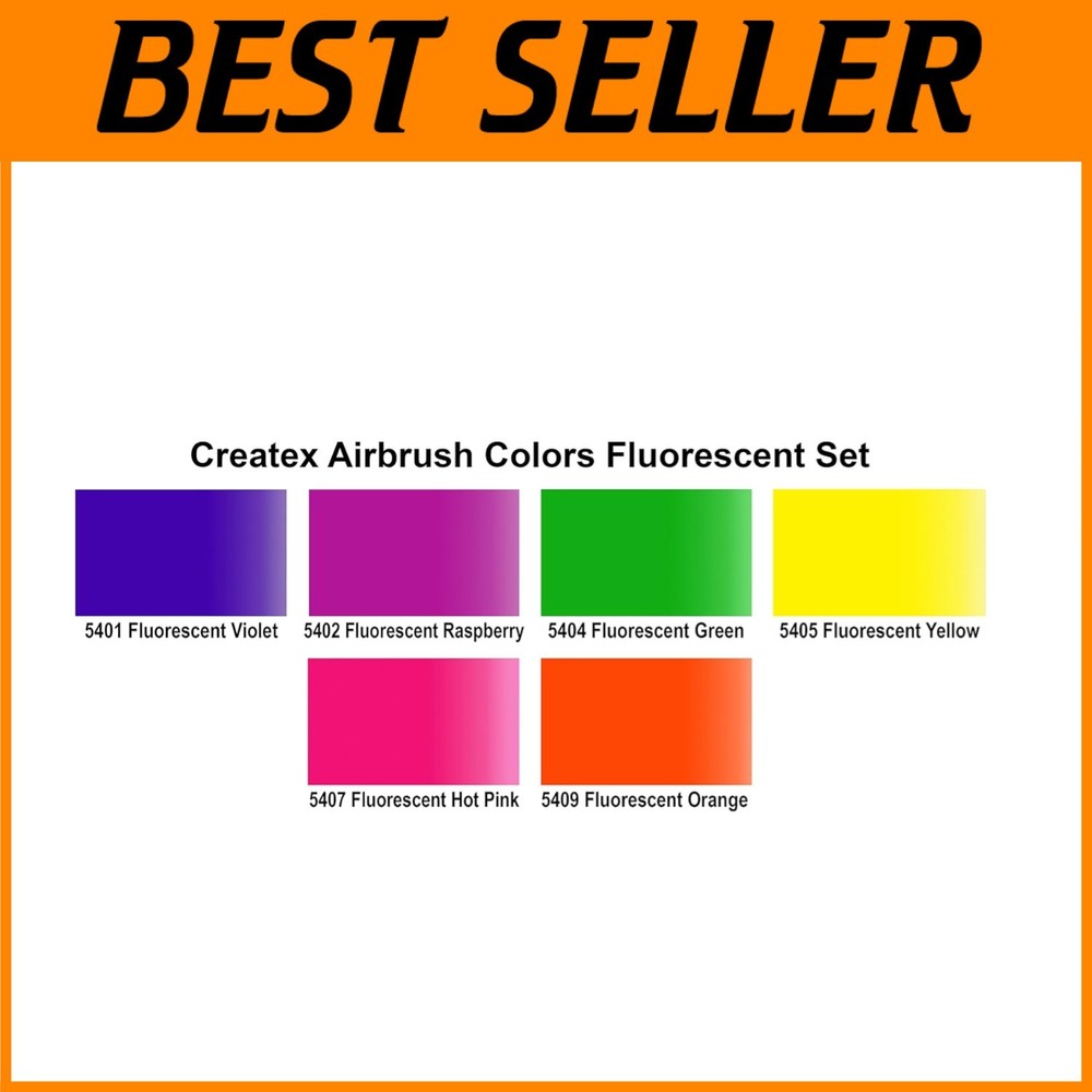 Neon Airbrush Paint Set, Fluorescent Colors
