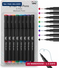 Mr. Pen- Felt Tip Pens, 8 Pack, 0.7mm, Assorted Colors, Fast Dry | Fine Felt Tip