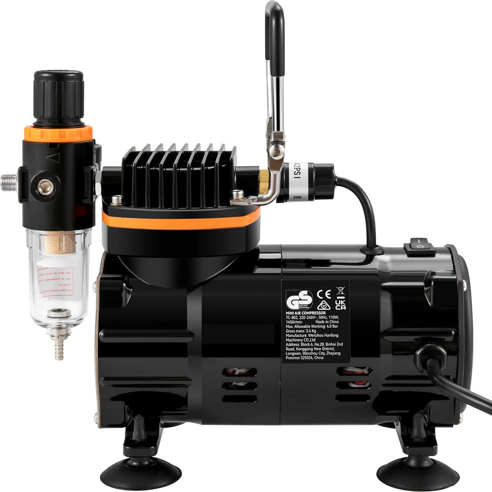 SucceBuy Professional Dual Action Airbrush Kit 120W Electric Spray Gun Air Brush