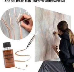 Liquid Silver Leaf Paint – Alcohol Based Fast 0.68 Fl Oz (Pack of 1),