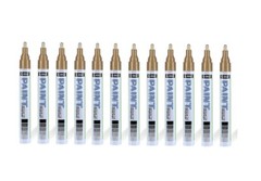 GXIN Gold Paint Pens (12 Pack), Opaque Paint Pens, Oil Based and Water-Proof