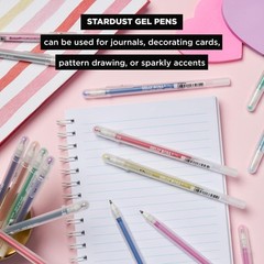 Sakura Gelly Roll Stardust Gel Pens Set of 6 Clear Glitter Ink Bold Point