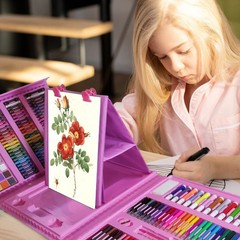Pink Art Supplies, 208 Pack Art Set Drawing Kit for Girls Boys Artist , USA