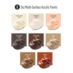 Multi-Surface Skintone Acrylic Craft Paint Kit, 11 Piece Set Featuring 8 Sati…