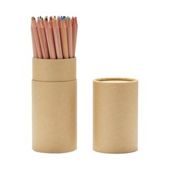 MUJI 36 Color Pencil with Paper Tube natural wood axis half size made in japan