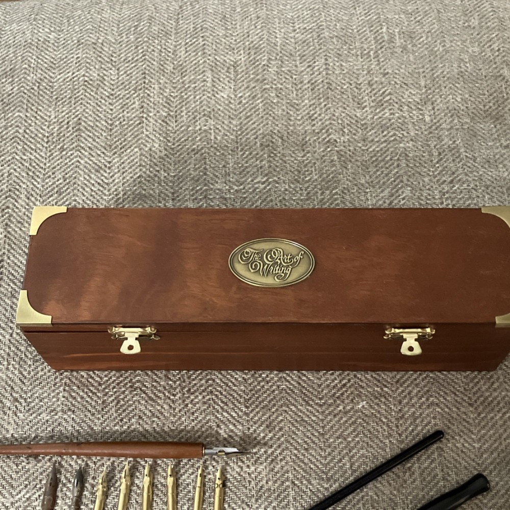Calligraphy Pen Set Wooden Box. Art of Writing
