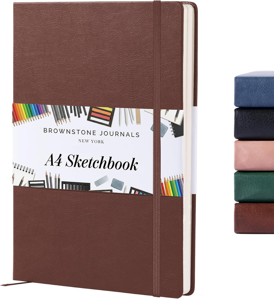 A4 Sketch Book Hardcover – 80 Sheets 100 GSM Paper 8.5″x11.5″, Lay Flat, Vega…