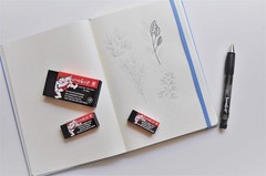 Sakura SumoGrip Block Eraser – Microporous Erasers for School, Drawing, Black