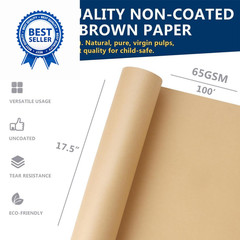 PerkHomy Brown Kraft Paper Roll 17.5″ x 1,200″ (100′) for x 100′,