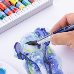 8 PCS Professional Round Pointed Paint Brush Set Artist Brushes Blue