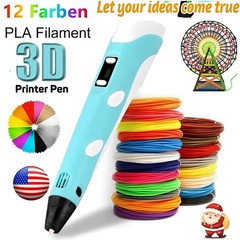 3D Printing Pen Set 3D Drawing Pen with Led Display 12 Color Filament Kid Gifts