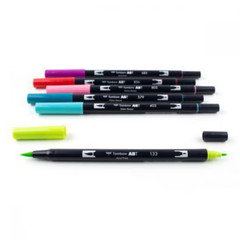 Tombow Dual Brush Art Markers Pens – Tropical Palette – 6ct BRAND NEW