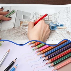 8PCS Colored Pencils Set Wooden Oil Based Colored Drawing Pencil Beige