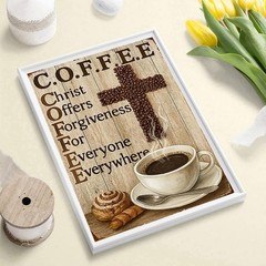 Coffee Diamond Art Kits for Adults, Christian Diamond Art Painting Kits for Adu,