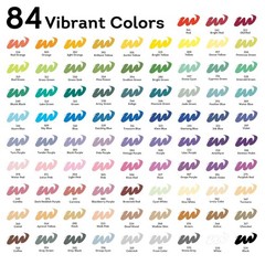 Acrylic Paint Pens 84 Colours Flexible Brush Tip – Ideal for DIY Crafts