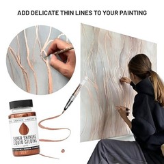 Fast Drying Liquid Silver Leaf Paint – Alcohol Based, 3.38 fl oz for Crafting
