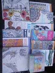 12 Adult Coloring Books And 60 Pack Of Gel Pens