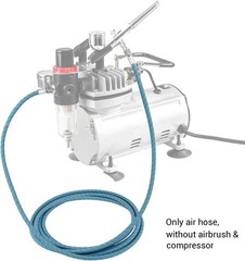 HUBEST 6ft Braided Airbrush Air Hose with 1/8 Inch to 1/4 Inch Adapter – Nylon B